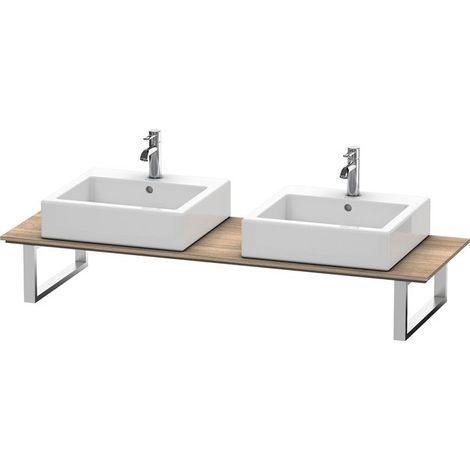 Duravit X-Large Console per lavabo superiore, 018C, con due aperture, per nicchia, profondità 480 mm, Colore (anteriore/corpo): Ciliegio del Ticino - XL018C07373