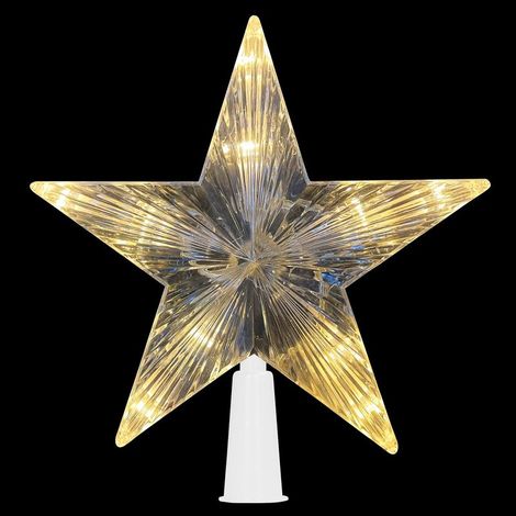 Christmas Tree Star Decoration, Battery Operated Christmas Tree Star Light, Suitable for Indoor and Outdoor Parties, Family Holiday Carnival (18cm Warm White) (1/5)
