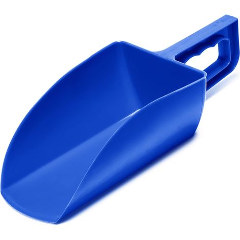 Garronda Pelle en plastique robuste 1 kg pour aliments pour animaux, céréales, farine, graines – Grande pelle doseuse pour ferme, écurie, élevage, animaux domestiques – GD-0156 (Bleu) (1/5)