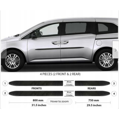 Moulures de porte latérales noires pour Honda Odyssey 2011-2017 (1/5)