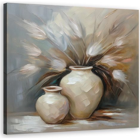 Quadro su tela, Vaso vintage per la natura morta - 60x60 (1/5)
