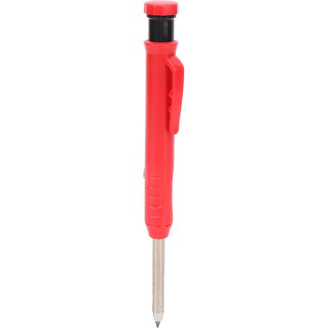 Mechanischer Zimmermannsbleistift mit Anspitzer, tiefe Markierungen auf Holz, Metall und Kunststoff, rote Spitze, präzises Markierungswerkzeug für die Holzbearbeitung (1/5)
