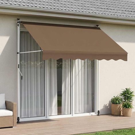 vidaXL Auvent rétractable manuel Taupe 250 cm