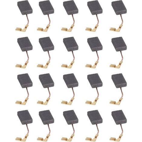 20 Pièces Balais de Charbon pour Remplacement de Balai de Charbon de Moteur électrique pour Meuleuse D'angle de Perceuse. Autres Outils À Main Et Accessoires (1/5)