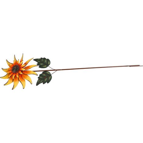 Piquet De Jardin à Décor De Tournesol Éolienne Décorative pour Extérieur Sculpture Cinétique pour Patio Et Jardin Décoration Élégante pour Espace Extérieur (1/5)