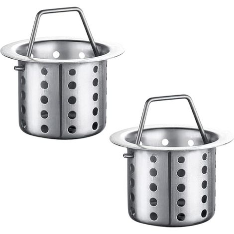 Crépines d'évier de cuisine, lot de 2 crépines d'évier de cuisine, crépine de vidange, filtre de crépine d'évier, crépine de vidange, pour lavabo de (1/5)