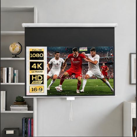 Écran de projection 80 pouces 16:9 4K pour vidéoprojecteur blanc (1/5)