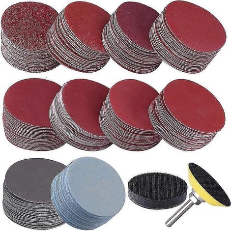 200 disques de ponçage de 50 mm, grains 80, 180, 240, 320, 400, 600, 800, 1000, 2000 et 3000, pour le meulage, le fraisage et la gravure. (1/5)