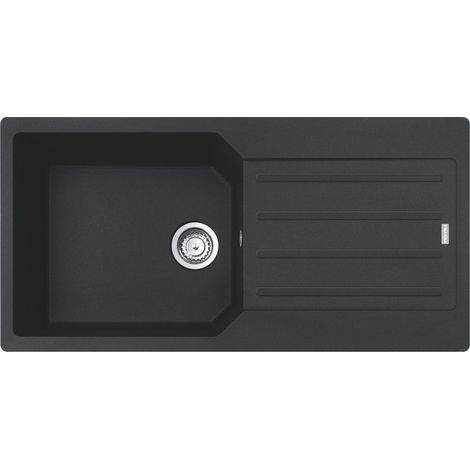 Urban UBG 611-100 Einbauspüle 100x50cm, mit Abtropffläche, Fragranit, Onyx Black (1/2)
