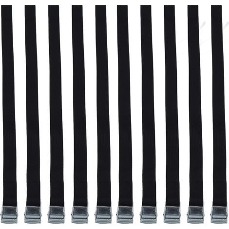 10 schwarze Kabelbinder aus Nylon, zur Befestigung von Waren, 2 cm breit, 10er-Packung (1/5)
