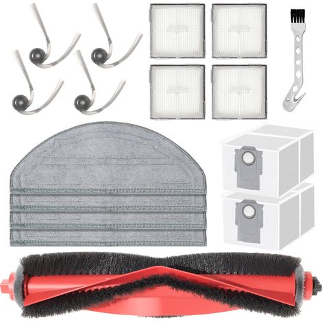 Ersatzteile für Roborock Q10 S5 / Q10 S5+ Staubsauger: 1 Hauptbürste, 4 Wischtücher, 2 Staubbeutel, 4 Seitenbürsten, 4 Filter (1/5)