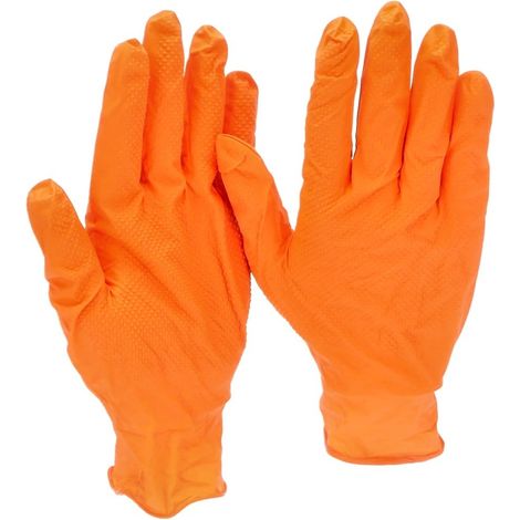 Gants jetables en nitrile taille 8 / M orange
