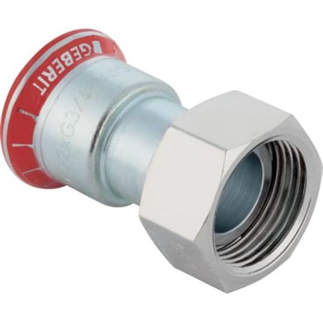 Geberit Mapress Acciaio al carbonio raccordo con ghiera, DN 20, 25049