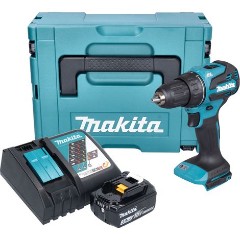 Taladro atornillador a batería Makita DDF 490 RF1J 18 V 65 Nm 1/2" sin escobillas + 1 batería de 3,0 Ah + cargador + Makpac (1/5)