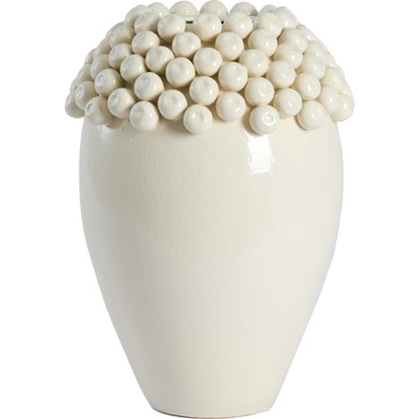 Vaso bianco in ceramica suggestivo Light & Living Lovro (1/3)