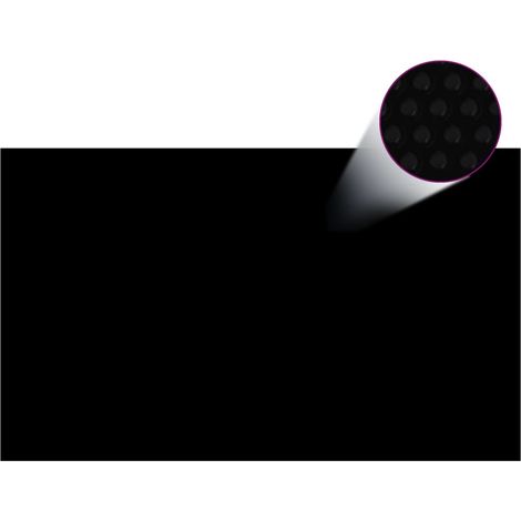 vidaXL Couverture de piscine rectangulaire 1000x600 cm PE Noir