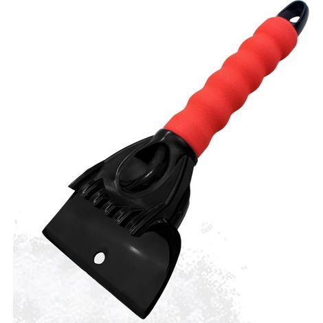 CSPARKV 1 Pcs Grattoir à Glace de Voiture,Déneigeur Grattoir à Glace,Grattoir Pare Brise Voiture,Grattoir Vitre Voiture,Raclette Pare Brise Voiture,avec Poignée Antidérapante Rouge,pour Déneigement et (1/5)