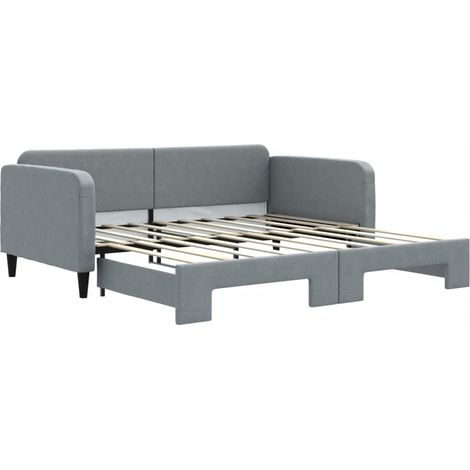 Maison Exclusive - Divano Letto con Letto Estraibile Grigio Chiaro 100x190 Tessuto
