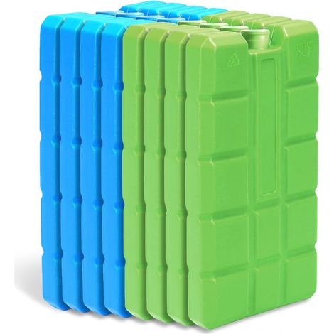 Lot de 8 pains de glace ultra-fins réutilisables de 200 ml pour glacière, parfaits pour les activités de plein air et pour conserver la fraîcheur des aliments.