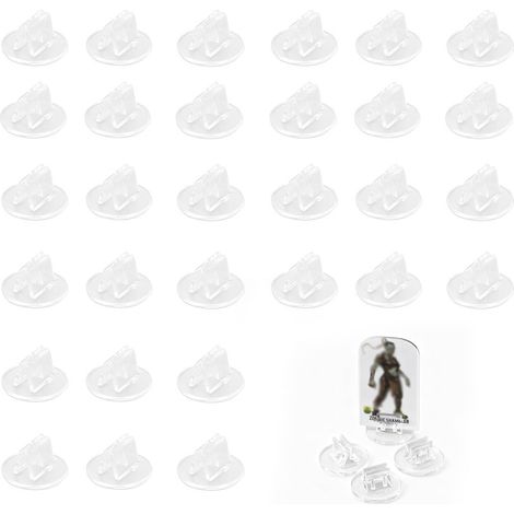 Lot de 30 Supports de Cartes de Jeu en Plastique Transparent, Porte-Étiquettes de Prix, Porte-Cartes pour Jeux de Société (1/5)