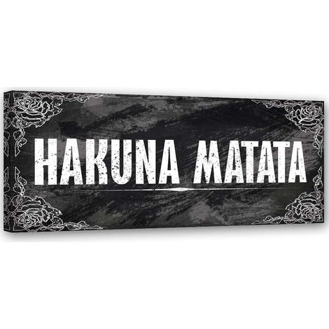 Peinture sur toile, Hakuna Matata Le Roi Lion - 90x30 (1/5)