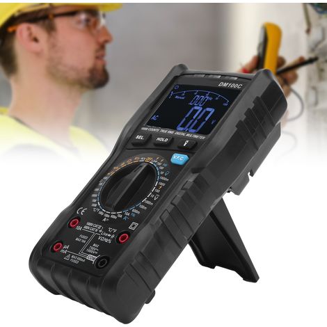 Multimètre numérique multifonctionnel haute précision DM100C 10A/999,9V, à transmission manuelle/automatique et protection contre la surchauffe, pour la réparation d'appareils électroménagers et les t (1/5)