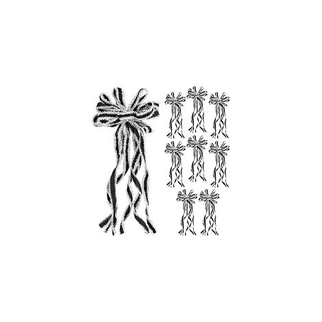 Set de 6 nœuds de Noël en velours vert/or pour décorations de sapin de Noël, couronnes de porte, guirlandes, ornements de nœud, pour emballage cadeau, mariage, maison, décor de fête de Noël. (1/4)