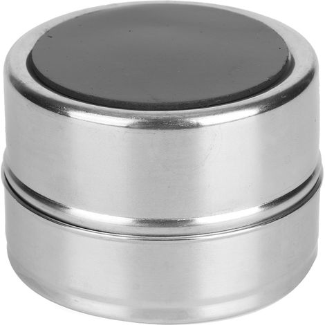 Recipientes para especias de acero inoxidable y PP – 6 piezas con ventana de visualización y base magnética – Organizador de cocina compacto de 6,2 x 6,2 x 4,3 cm (1/5)