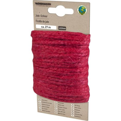 Windhager Jute-Schnur 27 m, rot Schutzvlies