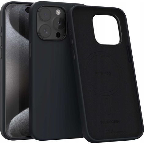 Custodia Spacecase Pure Mag per iPhone 15 Pro Max, nera (1/5)