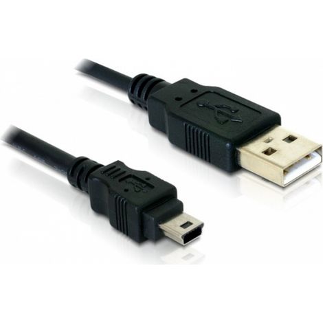 Delock Câble USB USB 2.0 USB-A mâle, USB-Mini-B mâle 1.50 m noir 82252 (1/2)