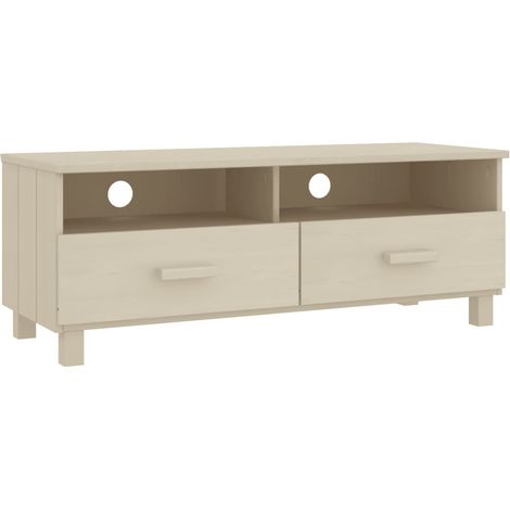 Meuble TV, Étagère TV, Meuble de Salon, Marron miel 106x40x40 cm Bois de pin solide OIB7662E (1/5)