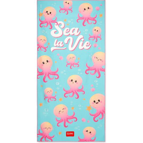 Legami - Telo Mare Leggero, Telo Mare in Microfibra, Salvietta da Spiaggia Compatta, Antisabbia, Asciugatura Rapida, Ultra Assorbente, Asciugamano Salvaspazio, 85 x 180 cm, Octopus (1/5)