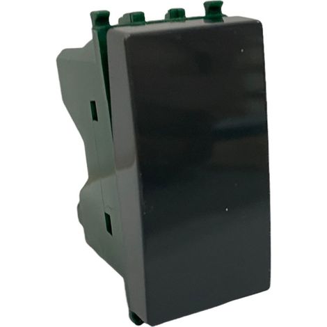 Invertitore bipolare nero compatibile con vimar plana interruttore pulsante 2p 16ax 250vac (1/3)