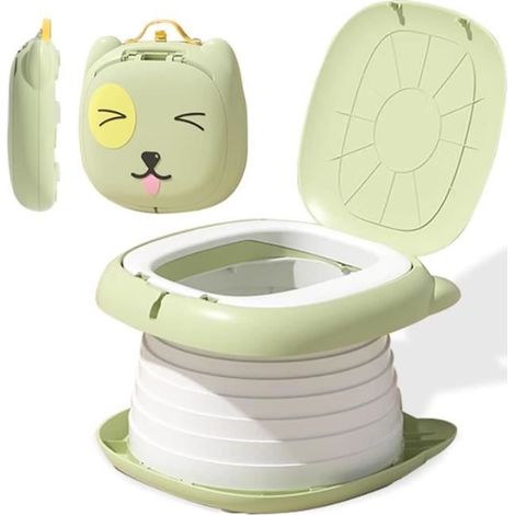 Siège de Toilette pour Enfants,Toilettes Pliantes pour Enfants,pot Pliant de Voyage Portable,Camping sur la Route ou