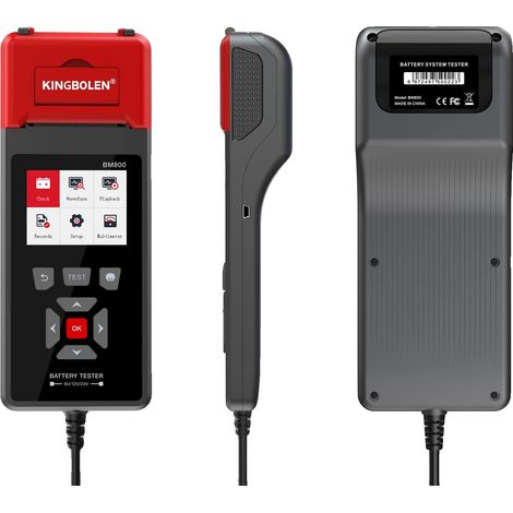 Tester per batterie, compatibilità multivoltaggio, stampante integrata, BM800 (1/2)