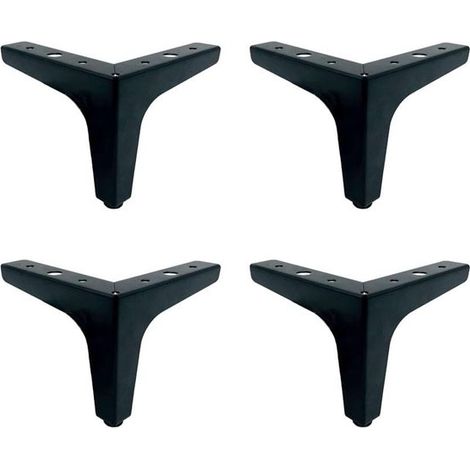 Pieds de meuble pour meubles, canapé, chaise, table - ensemble de 4 pieds de meuble métalliques triangulaires (1/5)