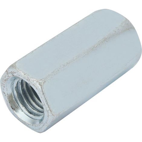 Écrou long en acier au carbone, placage d'écrou hexagonal d'accouplement de tige zingué pour appareil de bureau à domicile (1/5)