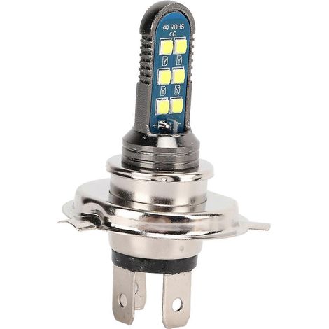 Phare avant à 12 LED H4 pour motos et véhicules électriques, fixation à 3 griffes, IP68, 1080 lm, 6000 K