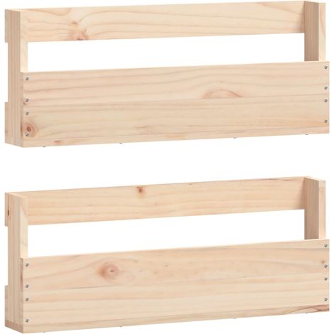 Maison Exclusive - Scarpiere a Parete 2 pz 59x9x23 cm Legno Massello di Pino