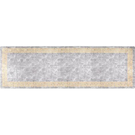 Tapis lavable antidérapant,Tapis de Salon,Cuisine,Bureau,Tapis de porte 80x300 cm Gris DVNEI133295 (1/5)