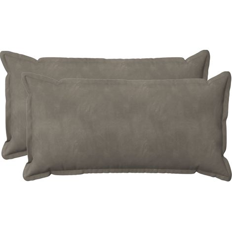 vidaXL Funda de almohada 2 pcs HOUTEN Gris Claro 40 x 70 cm Terciopelo (1/2)
