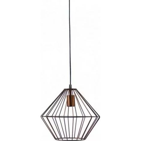 Opjet 011135 - Lámpara Colgante Jaula 'Vincent' Ø29x28cm - E27 máx.40W - Metal Cobre