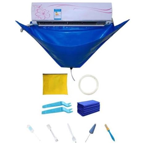 Kit de nettoyage climatiseur split 9 pièces – Sac étanche pour entretien – Matériau durable et réutilisable – Nettoyage sans fuite (1/5)