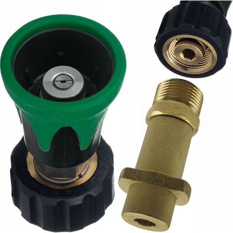 Rosfix Set Bayonet-M22 Pro – Mini Sprühlanze 25° + Adapter für Kärcher HD, HDS, K2–K7  M22 Außengewinde  250 bar  Messing & Edelstahl  Zubehör für Hochdruckreiniger