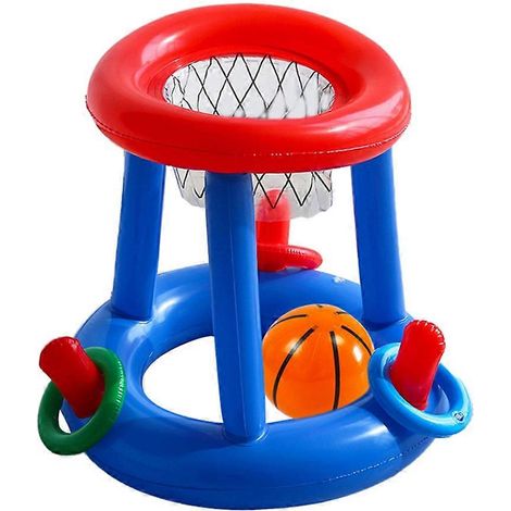 Jeu de lancer d'anneaux gonflable pour piscine, sports nautiques, panier de basket gonflable, jeu de lancer d'anneaux gonflable pour enfants et adultes, piscine d'été A (1/5)