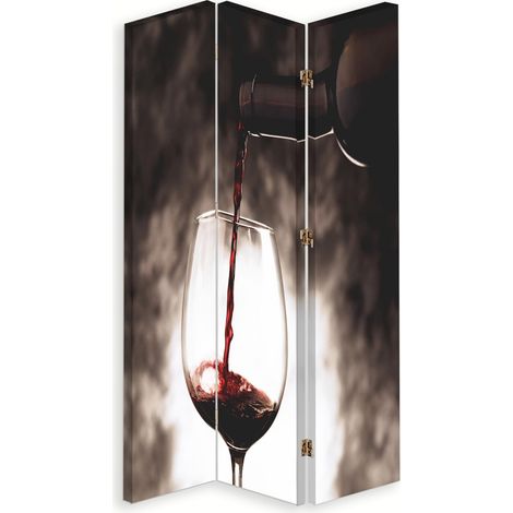 Paravento bilaterale 360, àˆ il momento di bere un bicchiere di vino - 110x170 (1/5)