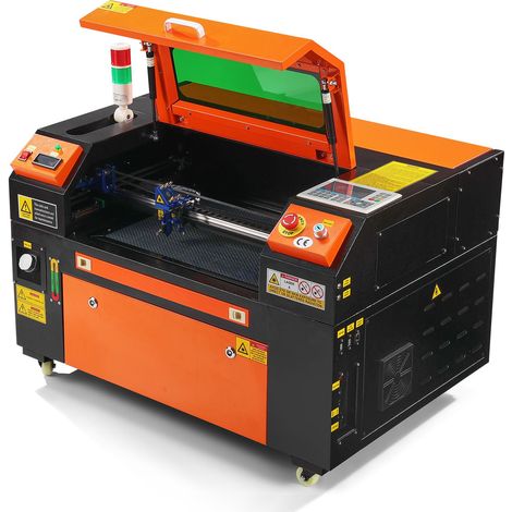 Graveuse laser CO2 50W, 30x51 cm, vitesse 500 mm/s, découpeuse laser avec assistance air bidirectionnelle, compatible LightBurn, CorelDRAW, AutoCAD, Windows, Mac OS, Linux (1/5)