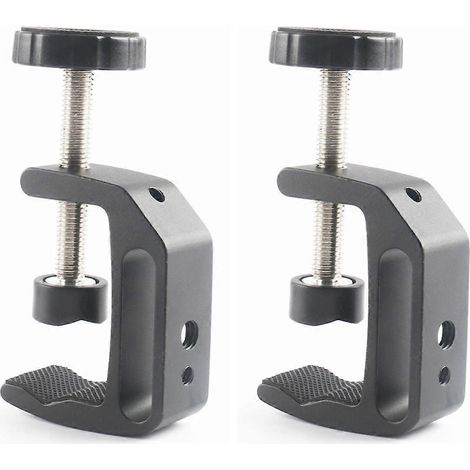 Pinces en C universelles pour fixation sur bureau, support en aluminium, petit format (lot de 2) (1/5)