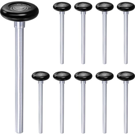 10pcs 1.8" Nylon Garage Door Casters for 2" Garage Track, 7" Long Rod, Silent Garage Door Wheels, 6200zz Precision Bearing 8 Balls, Black (1/5)